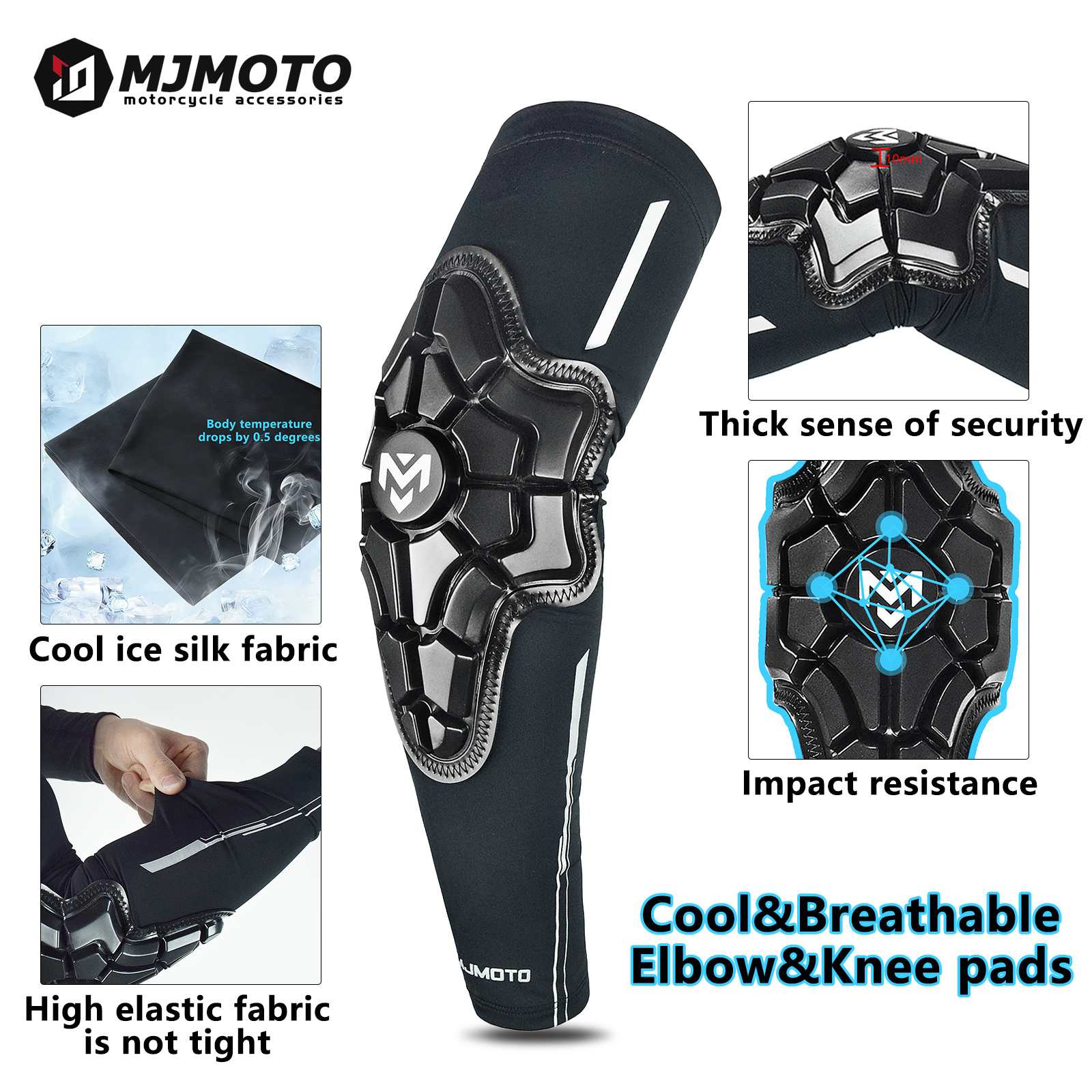 Summer Ice Silk Motocross Elbo – Mountain Biking Knee Pads Bewertung und Preis